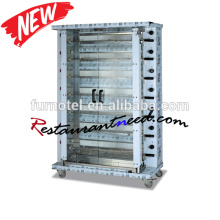 K763 Restaurant Multilayer Chicken Gas Vertical Rotisserie Com CE